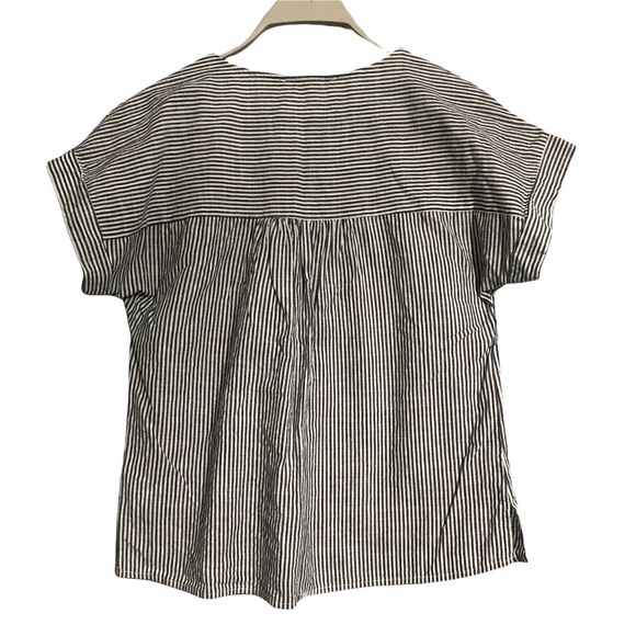 Savanna Jane pink embroidered stripe blouse small - Picture 8 of 8